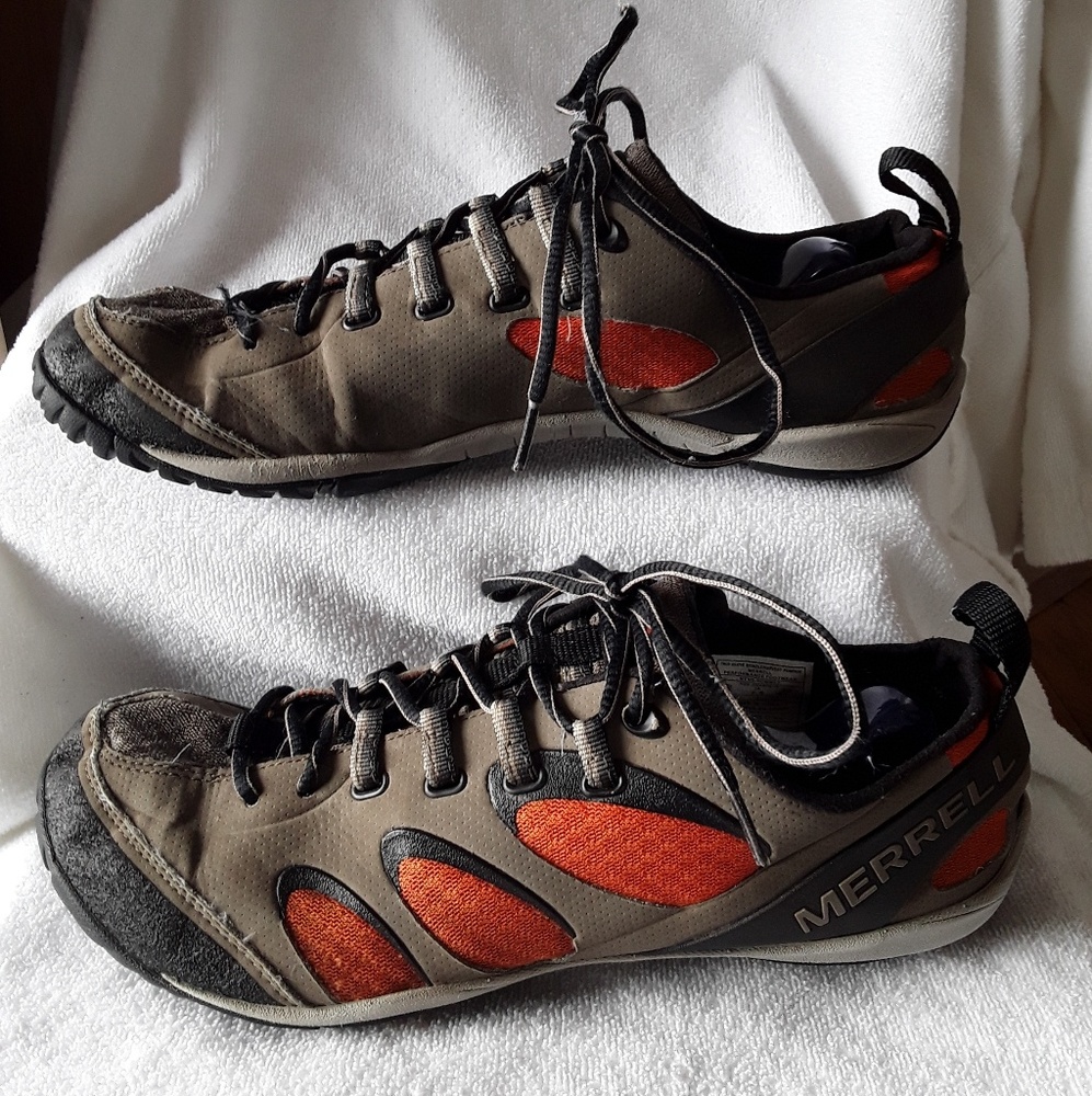 Merrell Men's Brown and Orange Athletic Shoes